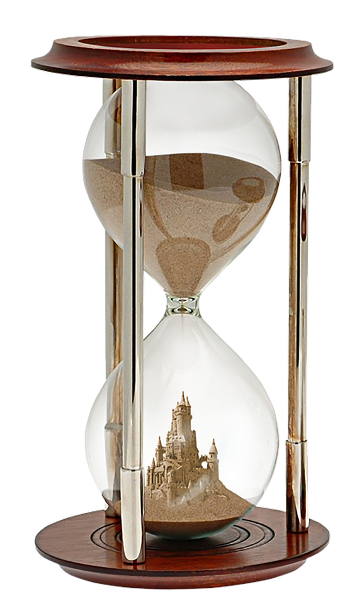 沙漏实物玻璃透明