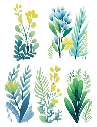 植物花朵矢量元素