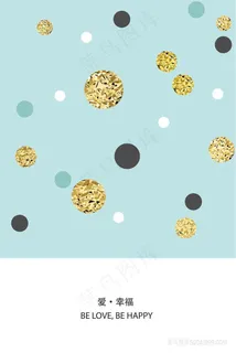 简约圆时尚水彩插画