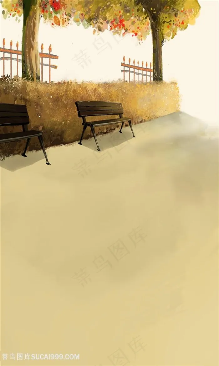 公园一角婚纱背景大图