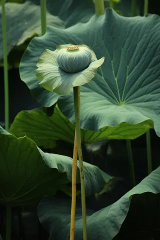 绿色简约节气清新意境背景