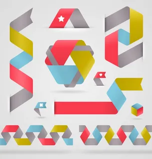 免抠彩色折纸图形 免抠彩色折纸图形