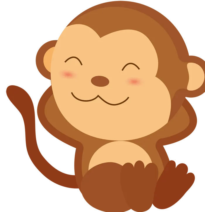 线条猴子简笔