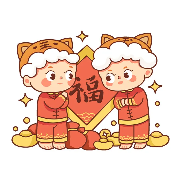 PNG免扣2022虎年新年春节元旦卡通老虎形象图片插画PSD设计素材psd模版下载