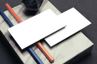 石块背景正反面高档轻奢名片样机