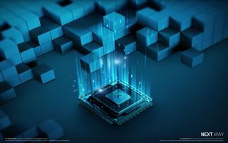 现代科技数据信息化处理器运行模块化海报