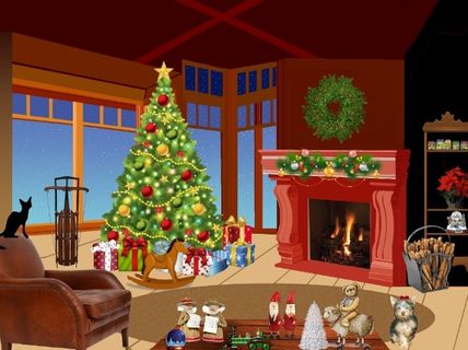 圣诞节雪花装饰风景 圣诞节雪花装饰风景