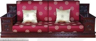 中华传统工艺品-红色的沙发