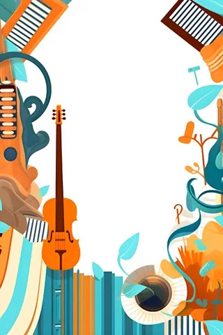 音乐乐器吉他钢琴背景