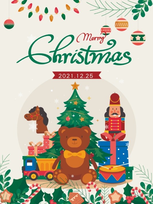 圣诞节简约创意复古风