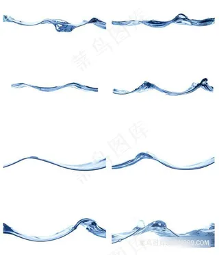 上下起伏的水面水波摄影素材