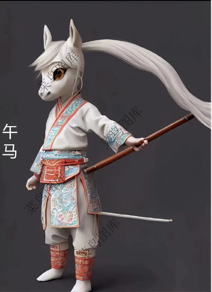 十二生肖-马-高清图ai矢量模版下载