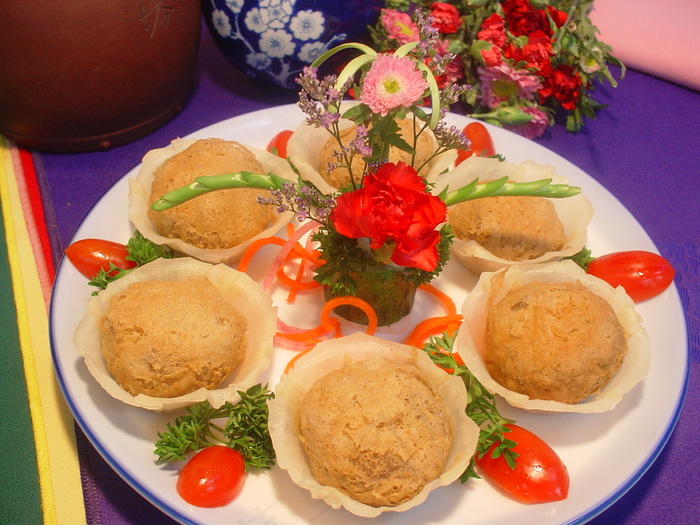 粤菜1635荔茸香酥带子