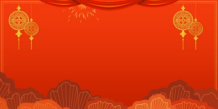 2022虎年新年春节卡通模板喜庆节日背景