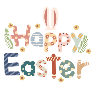 复活节装饰元素插画可爱清新风格贴纸(38)