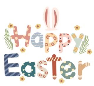 复活节装饰元素插画可爱清新风格贴纸(38)