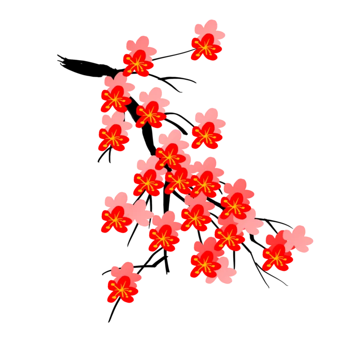 春天浪漫粉红色樱花手绘樱花梅花桃花花朵图片PNG免扣素材