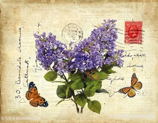 欧式花朵装饰画