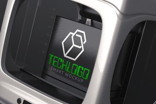 机器logo样机模板