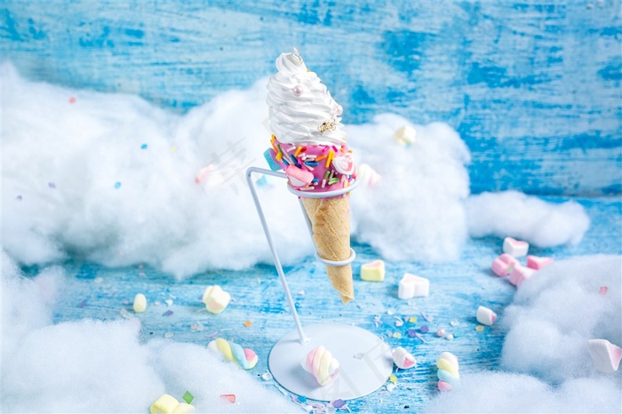 文艺冰淇淋背景墙