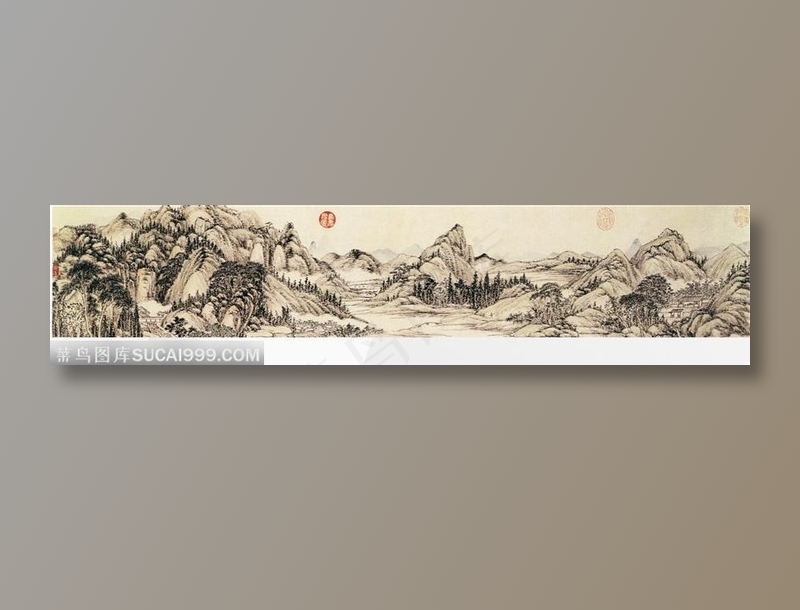 深山松石图