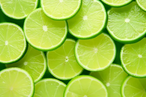 切片青柠檬水果摄影图