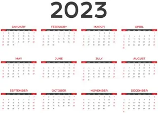 2023 年日历 PNG免抠