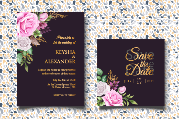 祝贺婚礼结婚邀请卡素材