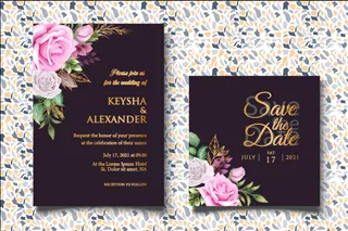 祝贺婚礼结婚邀请卡素材