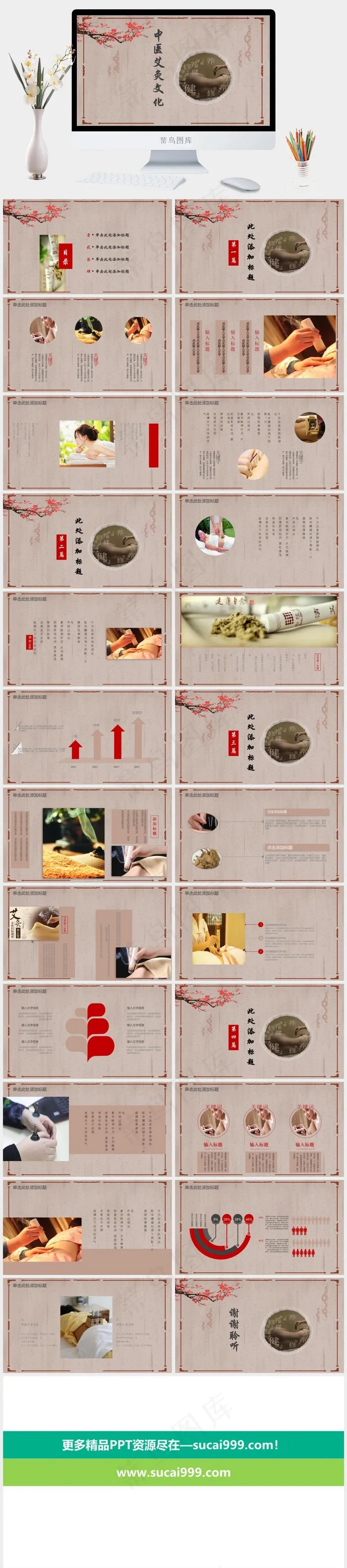 中药中医治病PPT模板ppt模版