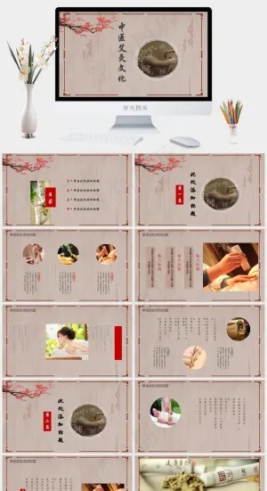 中药中医治病PPT模板ppt模版预览图