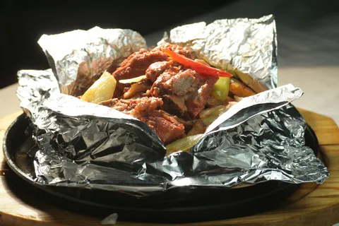 26锡纸包香排 乡村小镇