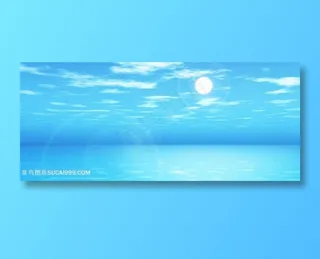 光晕太阳蓝天白云紫色图片背景图