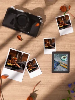 唯美国潮风中式照片相片智能贴图样机