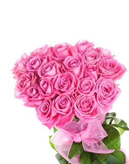 免抠粉色玫瑰，花束，靓丽