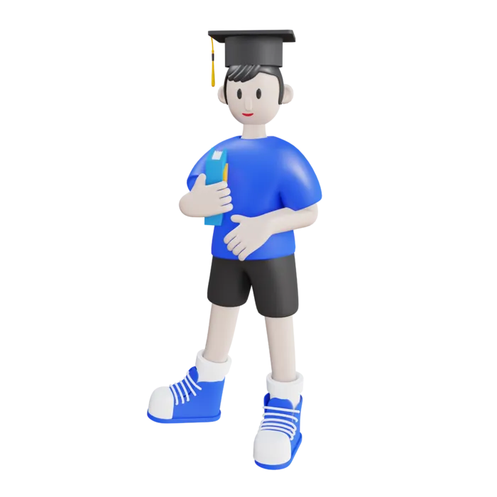 开学开学季3d模型学生人物免扣元素