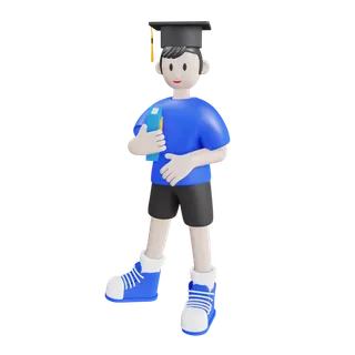 开学开学季3d模型学生人物免扣元素