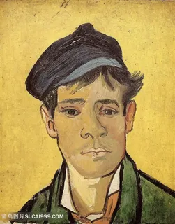 梵高戴帽子的男性人物油画图片世界名画 梵高戴帽子的男性人物油画图片世界名画