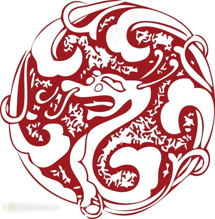 漂亮的龙纹吉祥图案素材