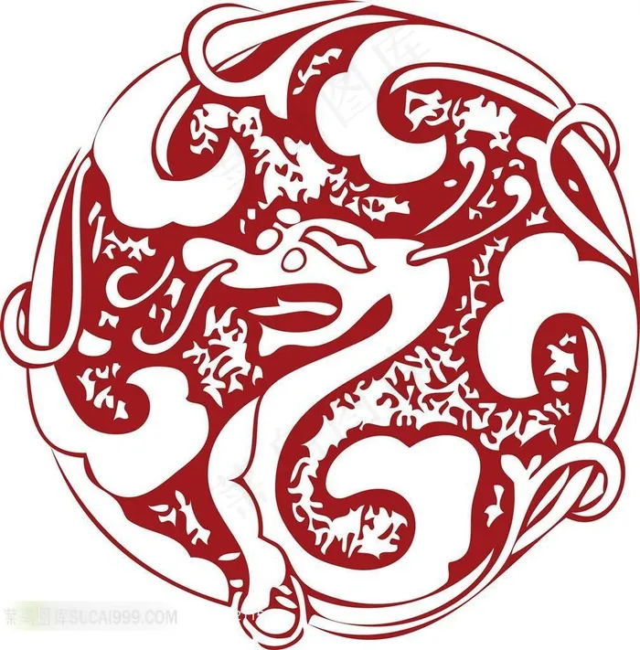 漂亮的龙纹吉祥图案素材