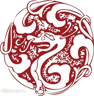 漂亮的龙纹吉祥图案素材