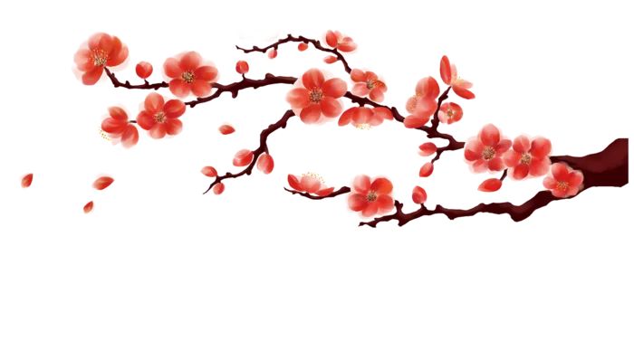 免抠粉色花朵  