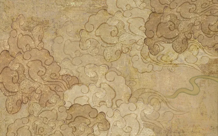中国风复古国潮神话敦煌插画图案纸纹理肌理背景PSD设计模板素材psd模版下载