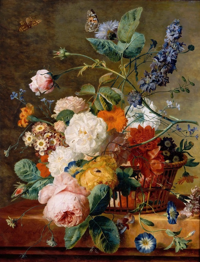 高清花卉鲜花油画图片