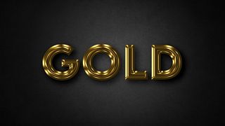 设计金色gold3d效果字
