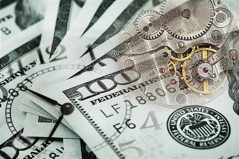 美元美金与信用卡高清图片