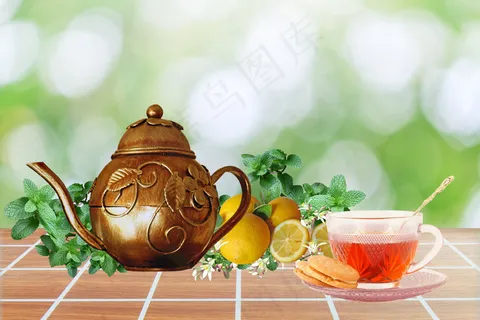 清凉夏日夏季饮品摄影图片