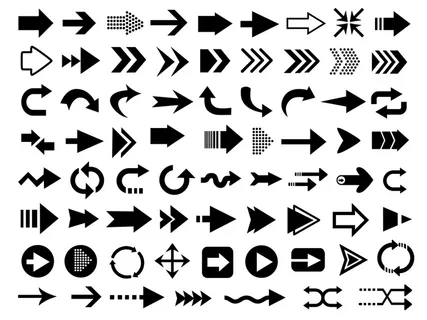 简单图标方向卡通创意复合型箭头