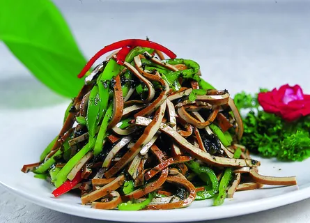 川菜湘菜高清菜谱 青椒拌豆腐丝 川菜湘菜高清菜谱 青椒拌豆腐丝