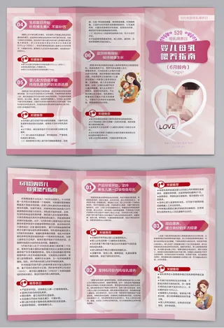 6月龄婴儿母乳喂养指南三折页
